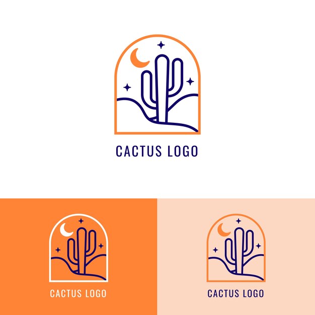 Cactus logo template