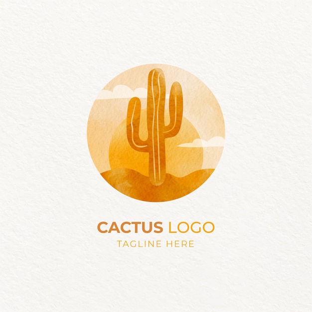 Cactus logo template