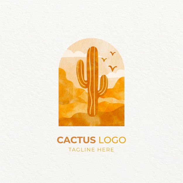 Cactus logo template