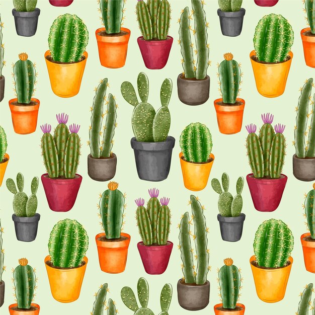 Cactus pattern collection theme