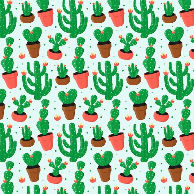 Free Vector cactus pattern pack