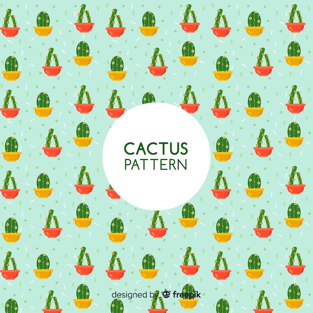 Free vector cactus pattern