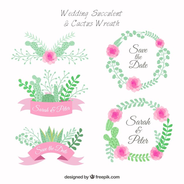 Cactus wreath for weddings