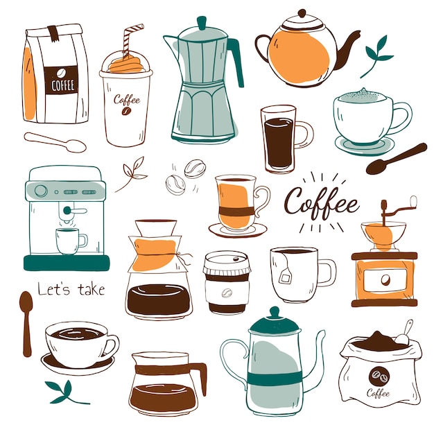 Free Vector cafe and coffee house pattern vector