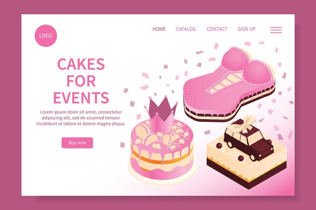 Cakes Events Landing Page