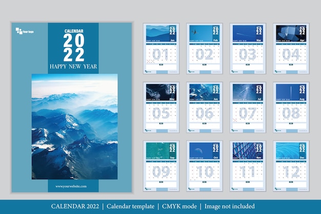 Calendar Happy new year 2022