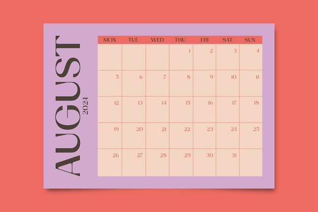 Calendar  template design