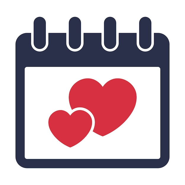 Calendar With Two Hearts