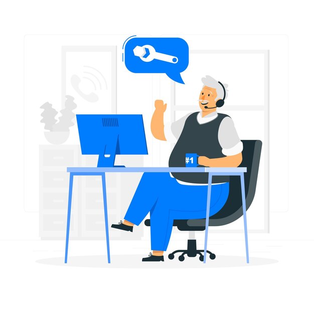 Call center concept illustration