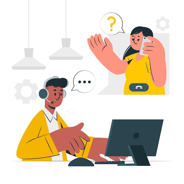 Call center concept illustration