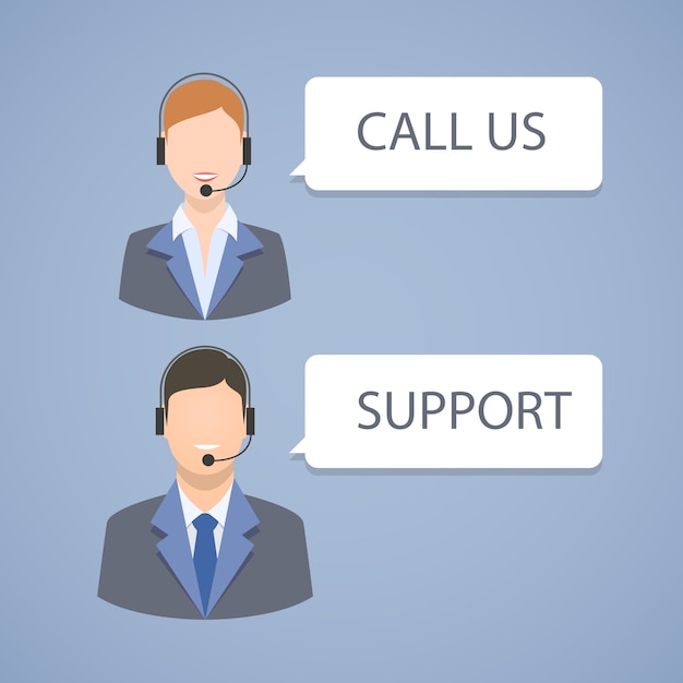 Call center support emblem