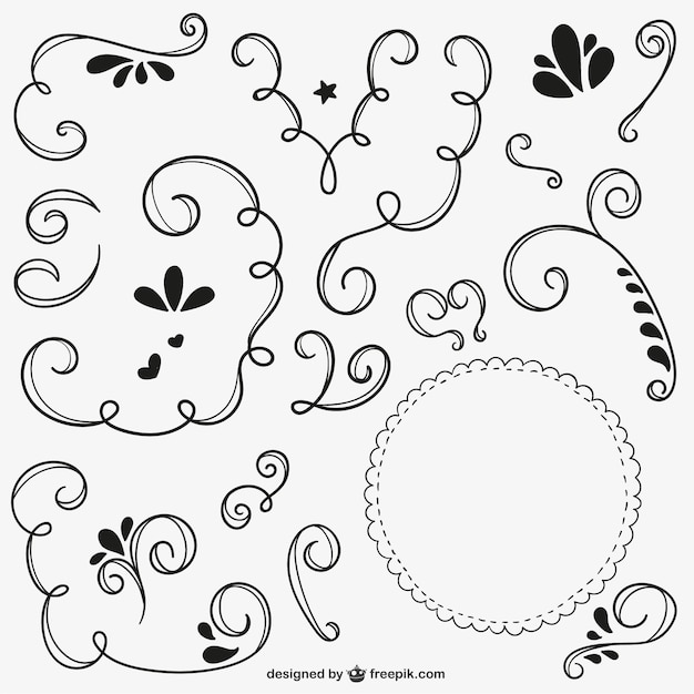 Free vector calligrafic ornaments collection