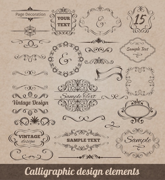 Calligraphic Design Elements