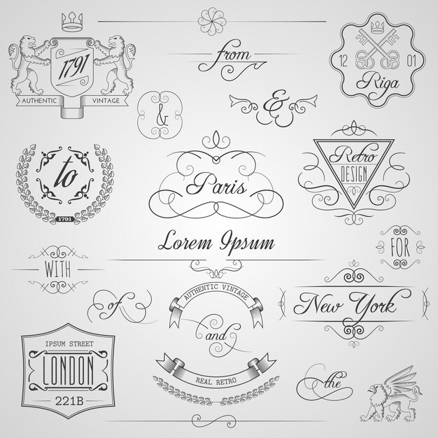 Calligraphic Design Elements