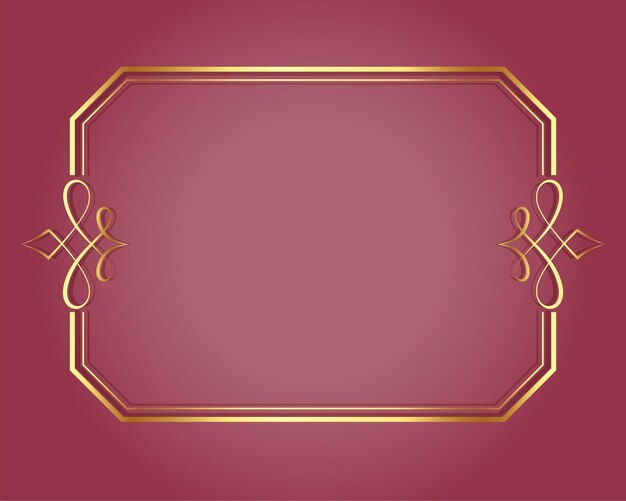 Calligraphic golden frame luxury background