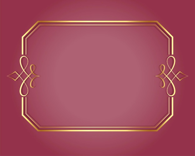 Calligraphic golden frame luxury background