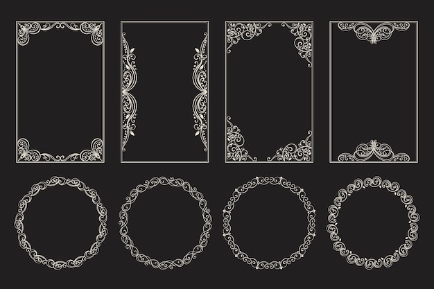 Free vector calligraphic ornamental frame