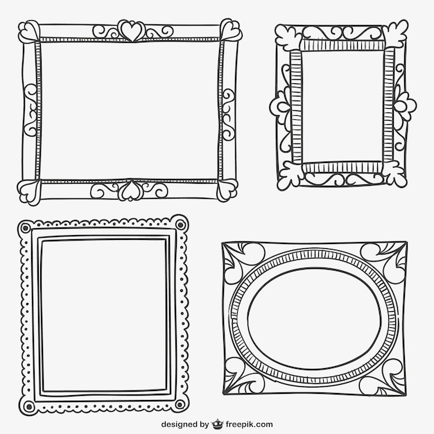 Calligraphic ornamental frames