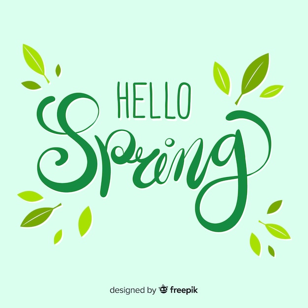 Calligraphic spring background