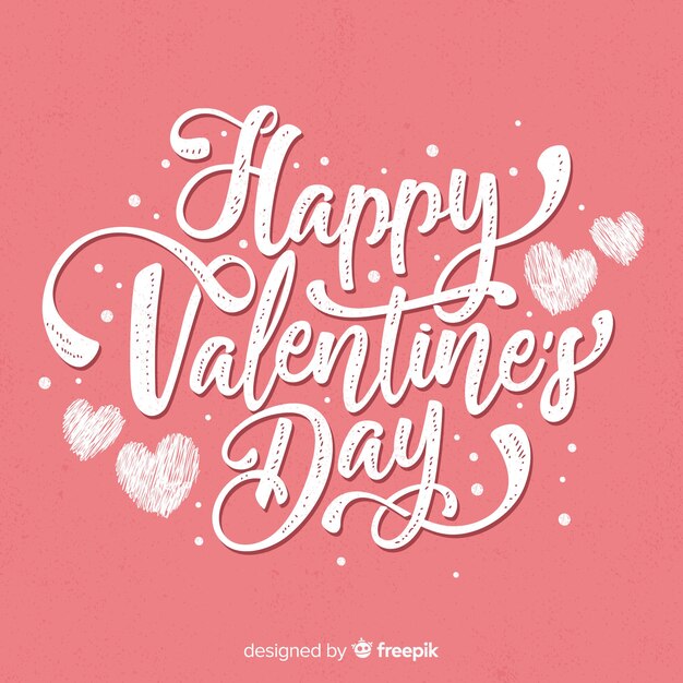 Calligraphic valentine's day background