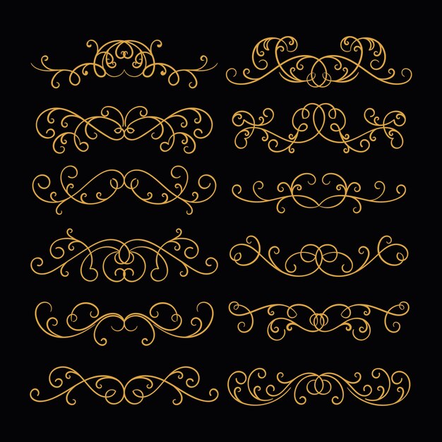 Calligraphic wedding ornament collection