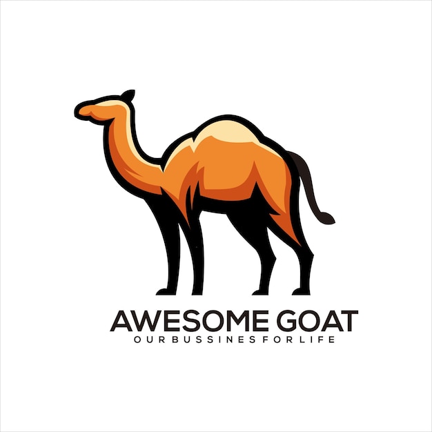 Camel illustration logo design