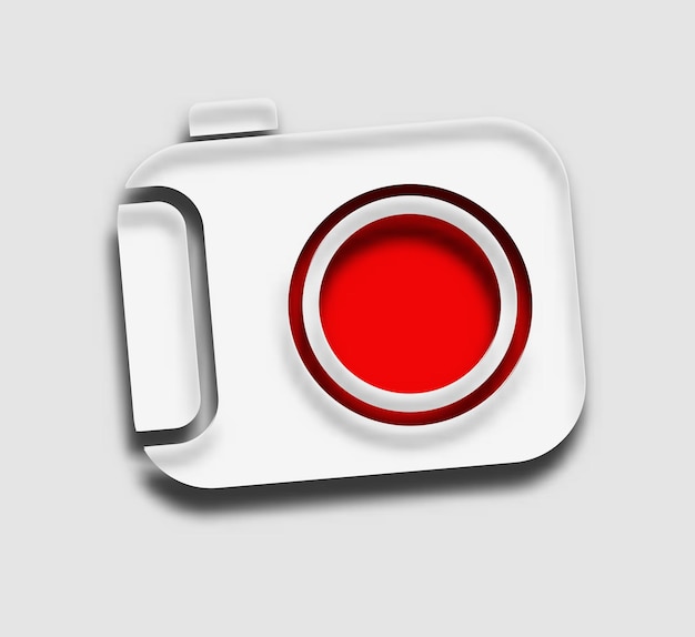 Free Vector camera icon on white button original illustration