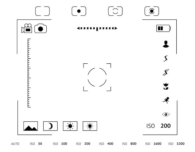 Camera viewfinder display.