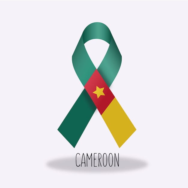 Free Vector cameroon flag ribbon design