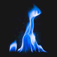 Free vector campfire flame sticker, realistic burning fire image vector