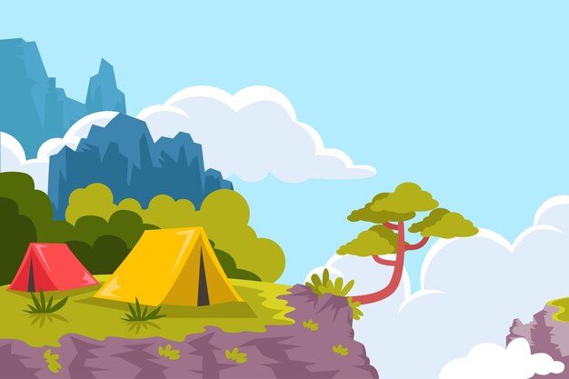 Camping area landscape