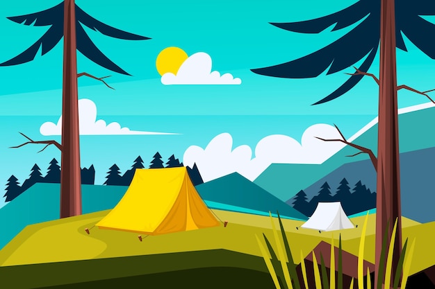 Camping area landscape