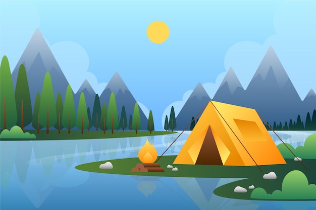 Camping area landscape