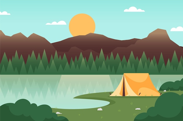 Camping area landscape