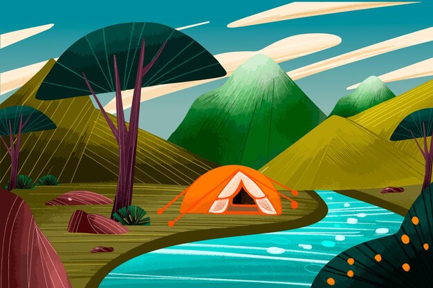 Camping area landscape