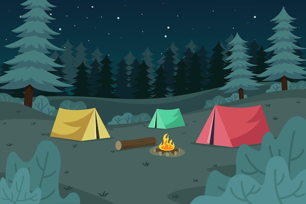 Camping area nature landscape