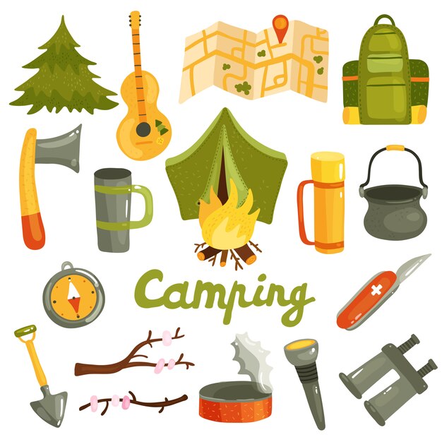 Camping equipment collection