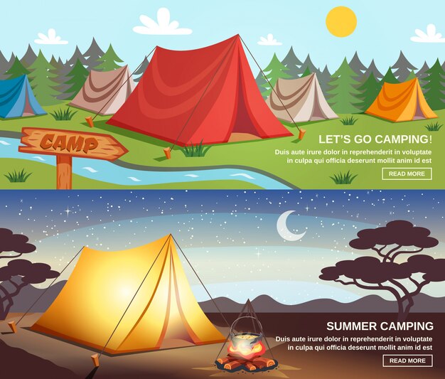 Camping Horizontal Banners