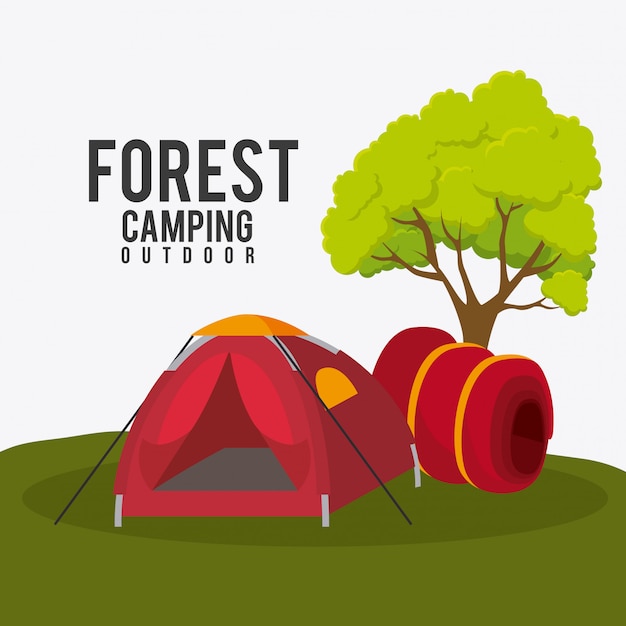 Free Vector camping, travel and vacations