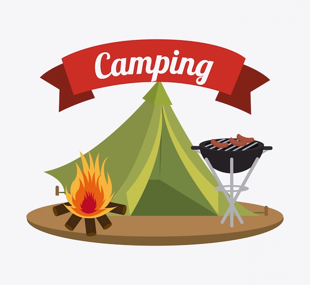 Camping, travel and vacations