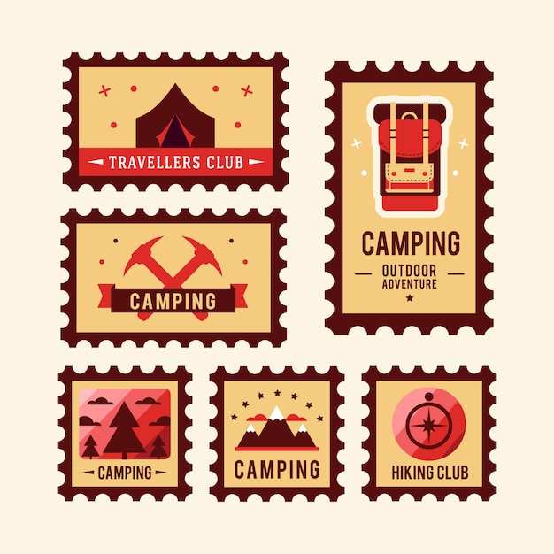 Camping wilderness adventure badge graphic design logo emblem