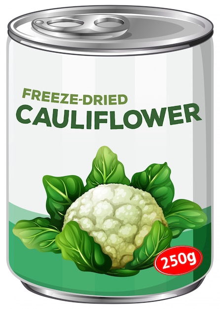 A Can of Freese-Dries Cauliflower