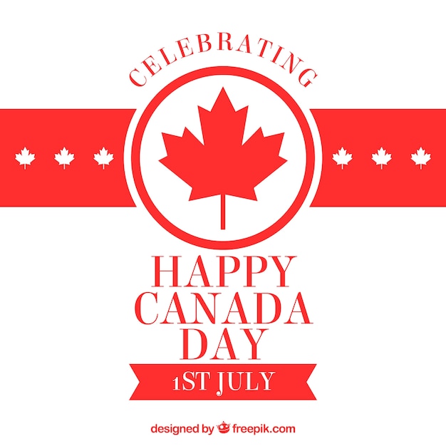 Free Vector canada day background in flat design