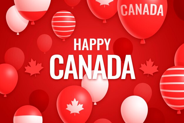 Canada day balloons background