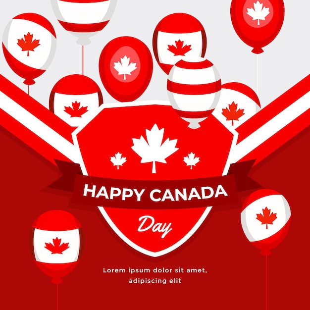 Canada day balloons background