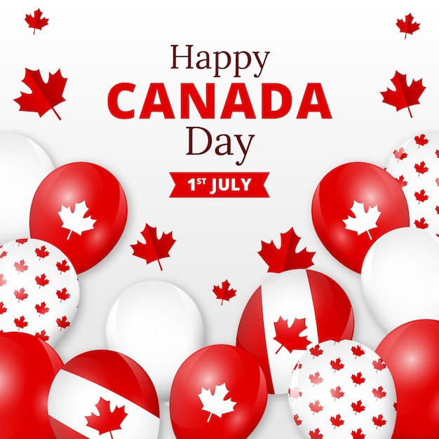 Free Vector canada day celebration illustration