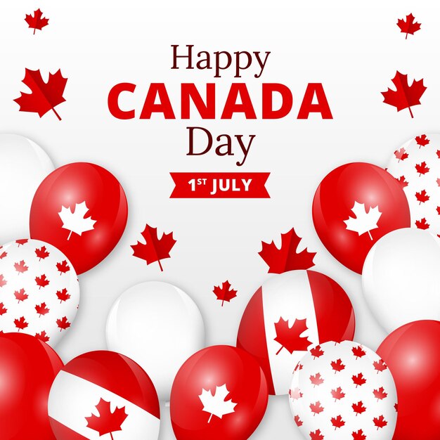 Canada day celebration illustration