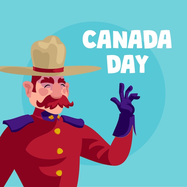 Canada day celebration illustration