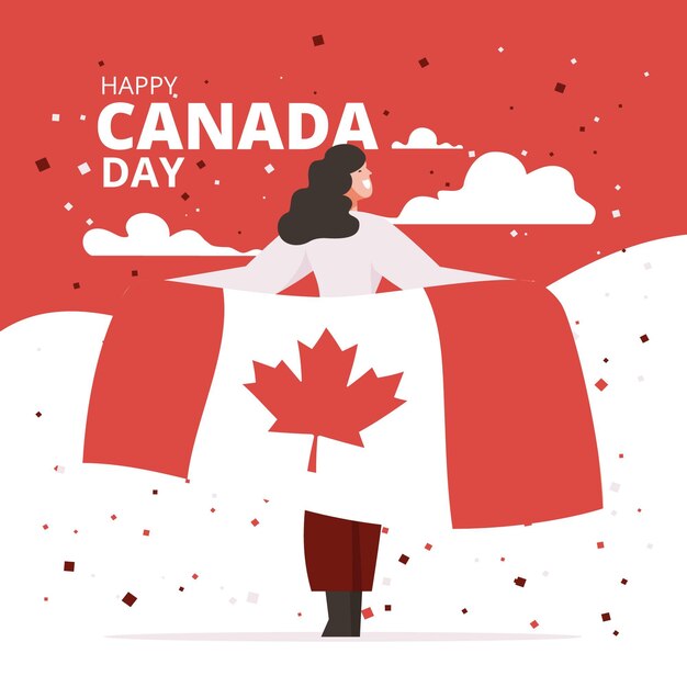 Canada day celebration illustration