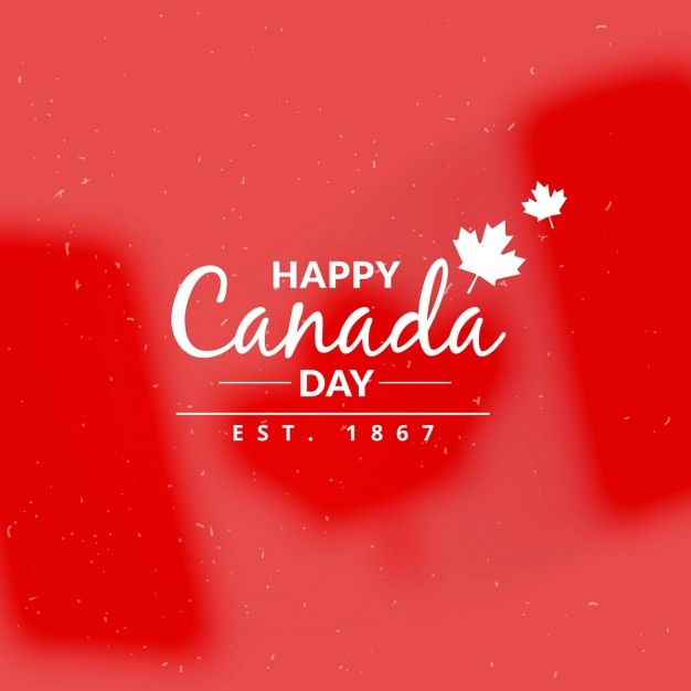 Free Vector canada day greeting background